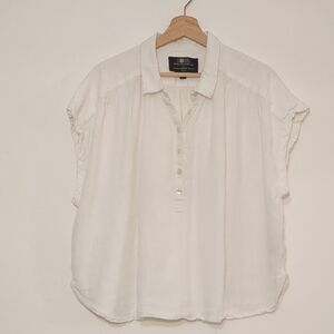Baird McNutt for J. Crew White Irish Linen Blouse